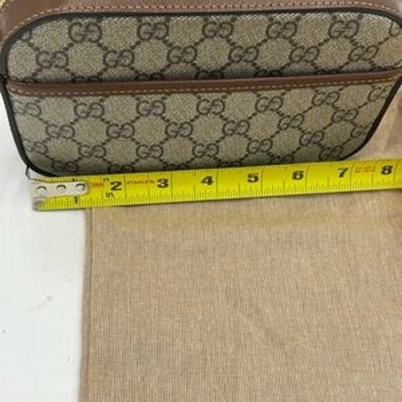 Women's Gucci Horsebit 1955 small shoulder bag GG Supreme made in Italy - Picture 5 of 16